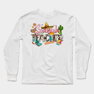 Spanish Teacher Language Western Cinco de Mayo Long Sleeve T-Shirt